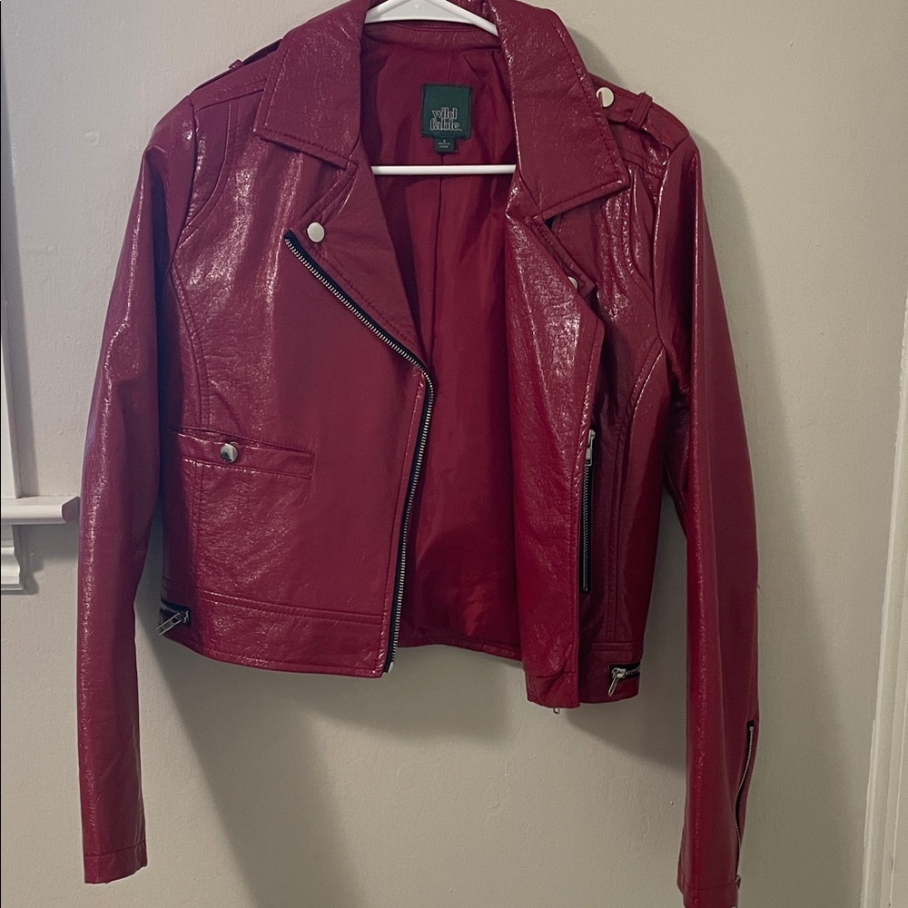 Wild Fable Cherry Leather Jacket